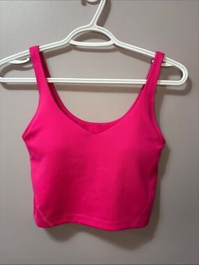 Gilly Hicks By Hollister Go Recharge V-Neck Cropped Active Tank Hot Pink Medium